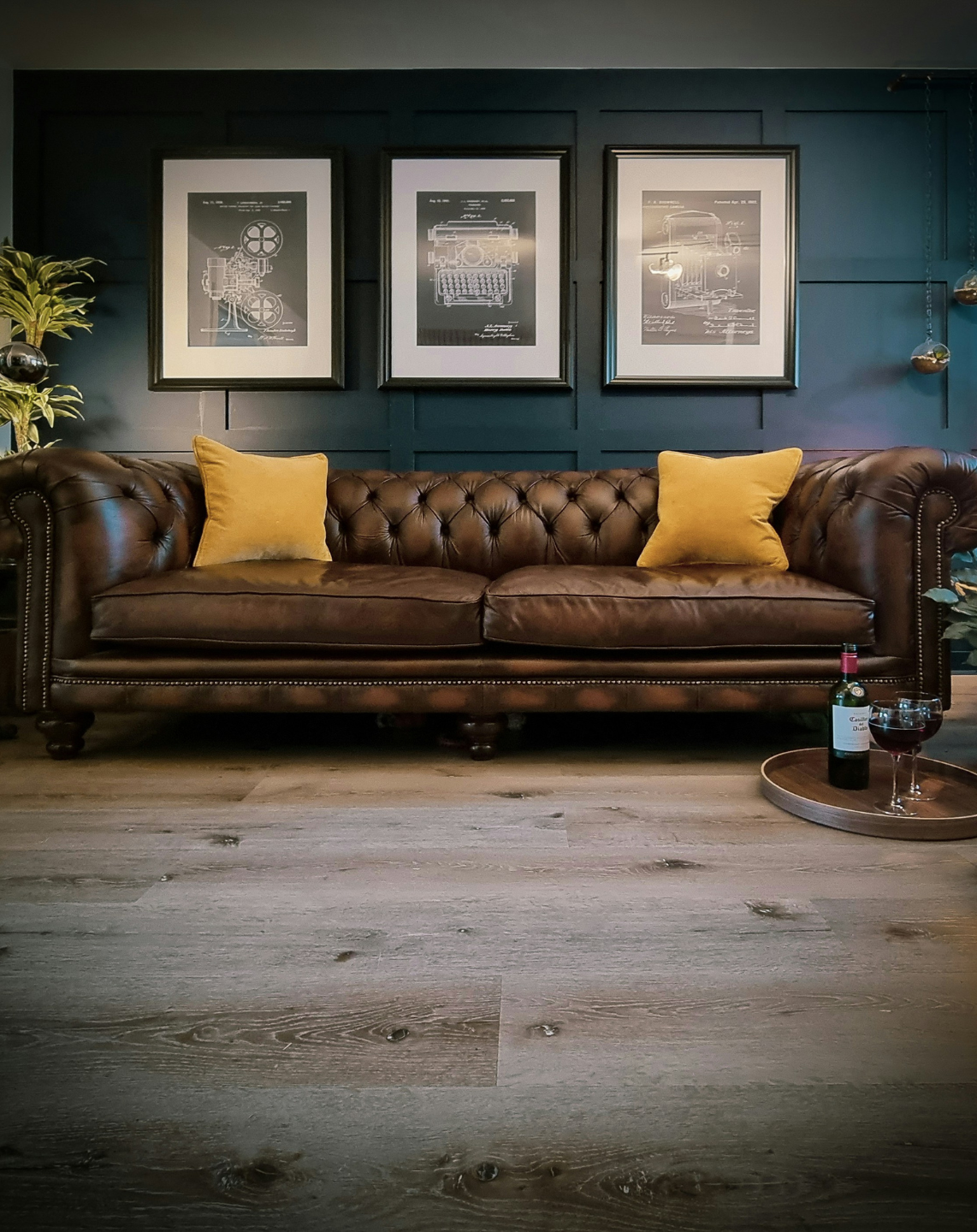 installed hardwood flooring in luxury home